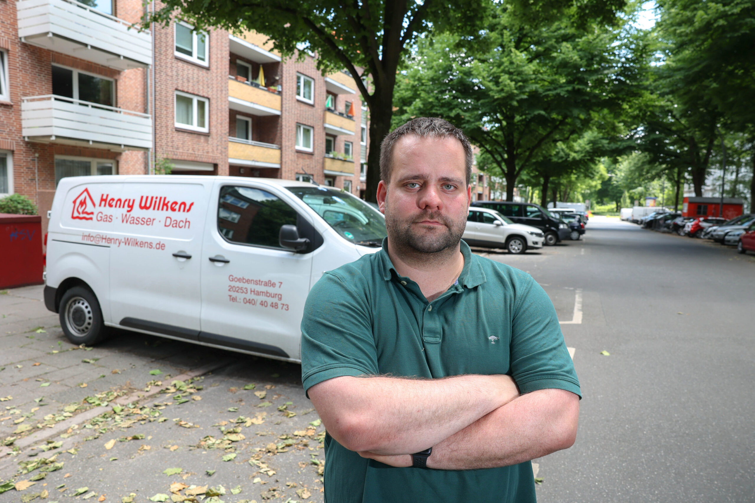 Patrick Lüders (34) bekommt für seine Firmenfahrzeuge in der Anwohnerparkzone keine Ausnahmegenehmigung.
