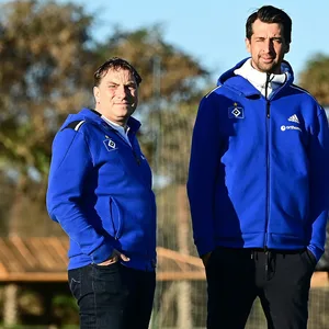 Die HSV-Vorstände Thomas Wüstefeld (l.) und Jonas Boldt