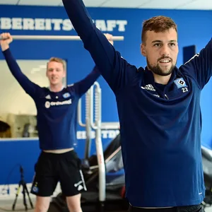 HSV-Profi Jonas Meffert bei den Leistungstests