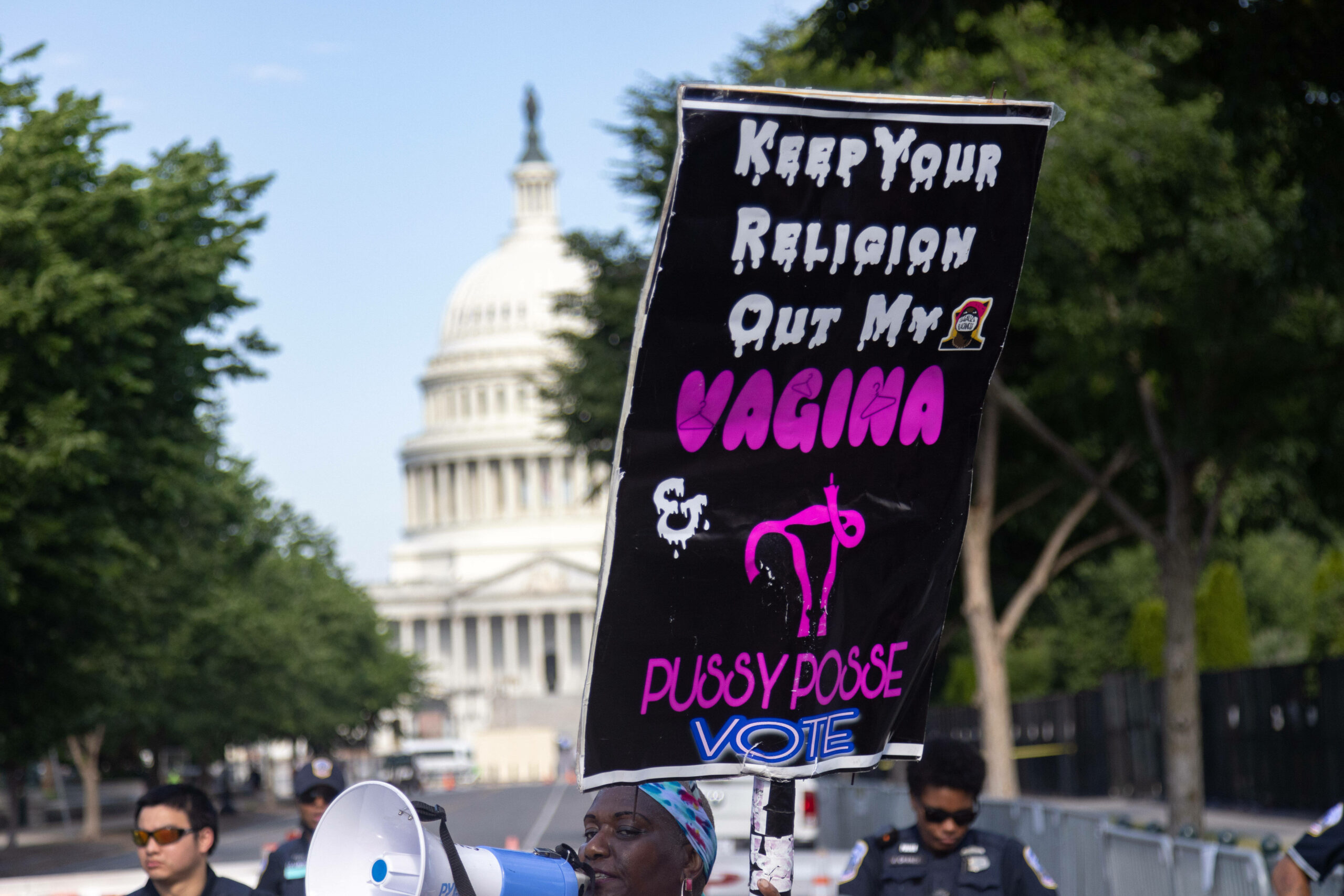 „Keep your religion out my Vagina": Vor dem Supreme Court wurde im Mai für das Recht auf Abtreibung demonstriert.