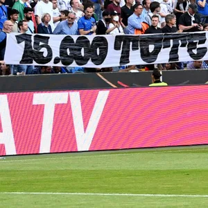 Das Protest-Transparent gegen die WM in Katar