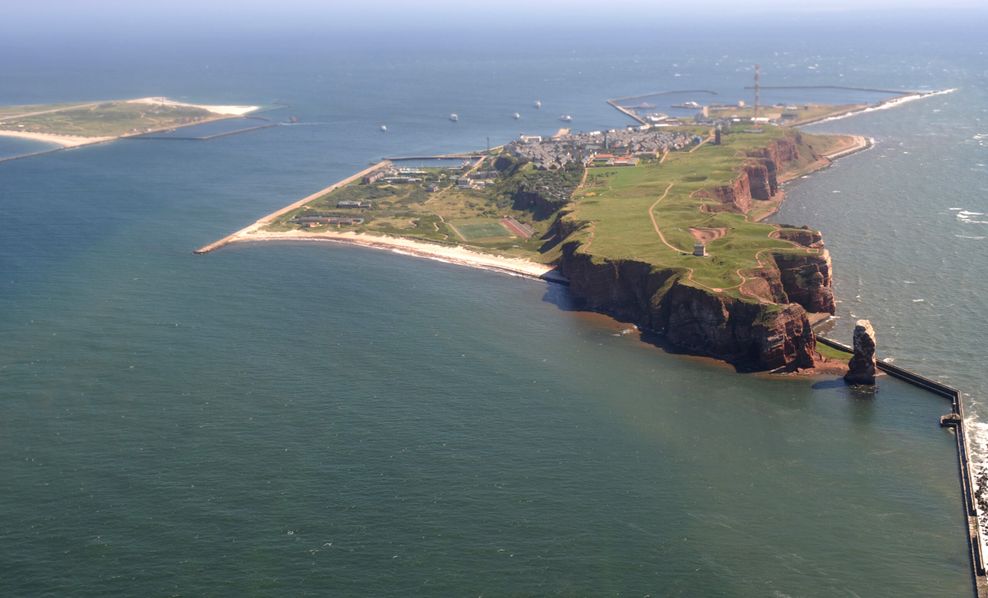 Helgoland und die Düne von oben