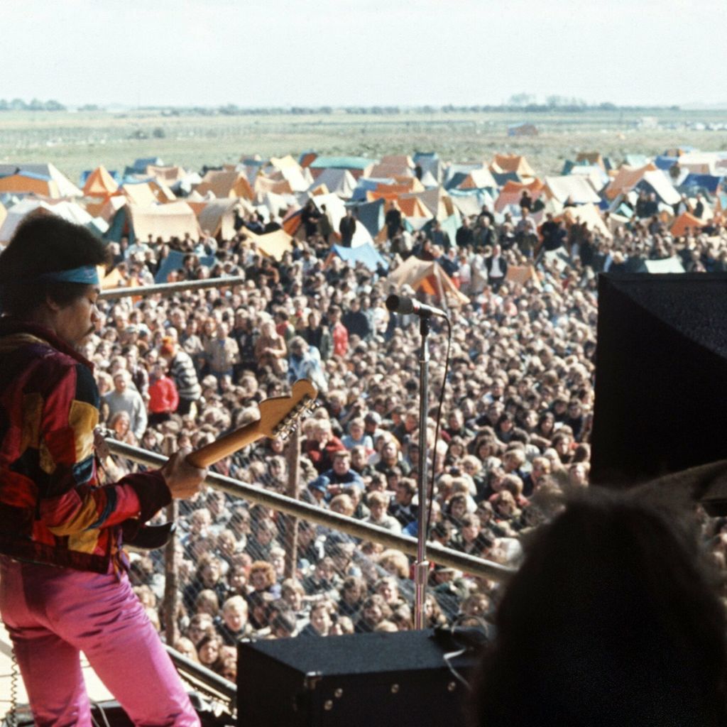 Jimi Hendrix auf Festival
