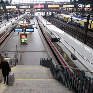 Züge stehen im Hamburger Hauptbahnhof