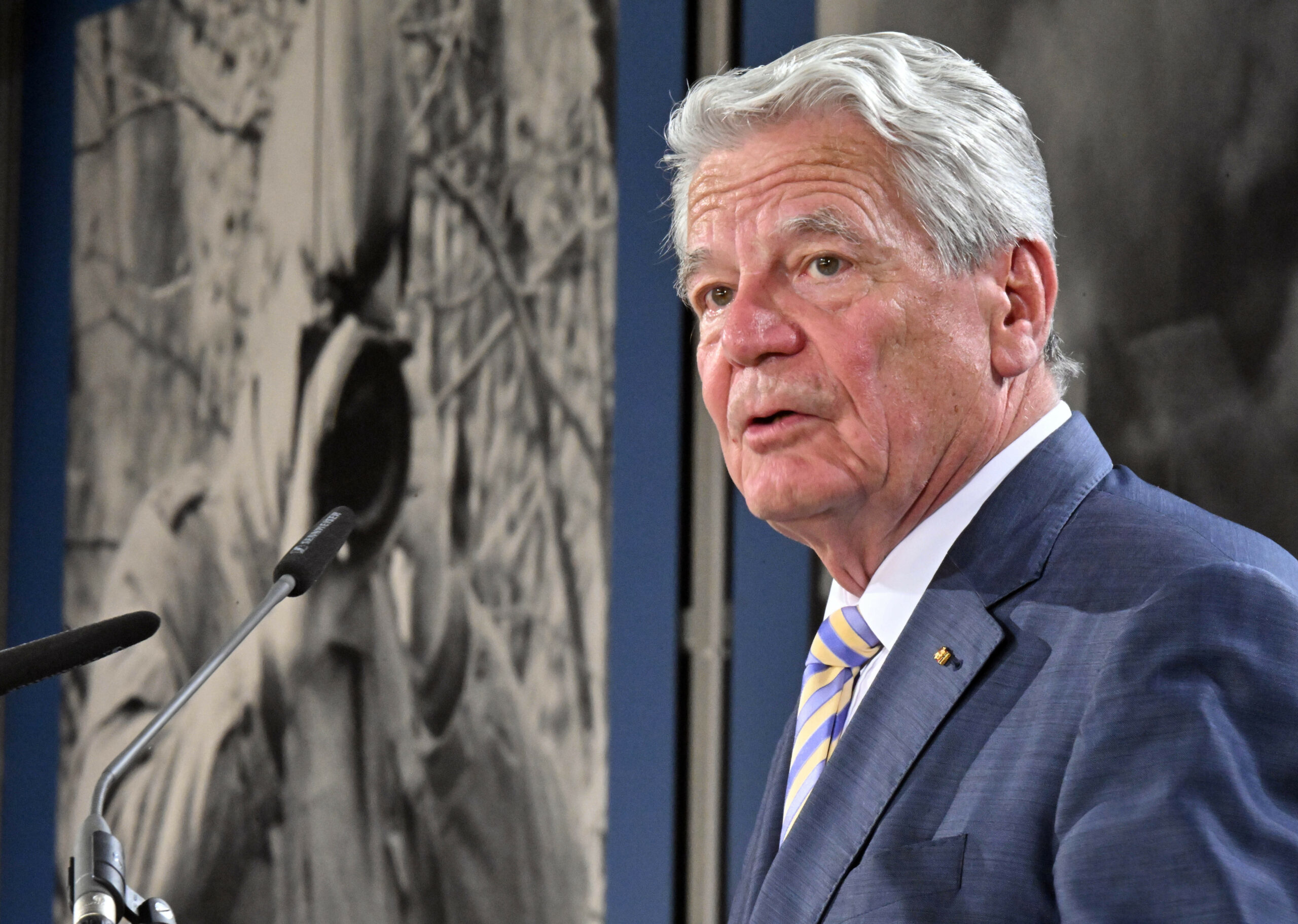 Gauck spricht nach der Verleihung des Point-Alpha-Preis