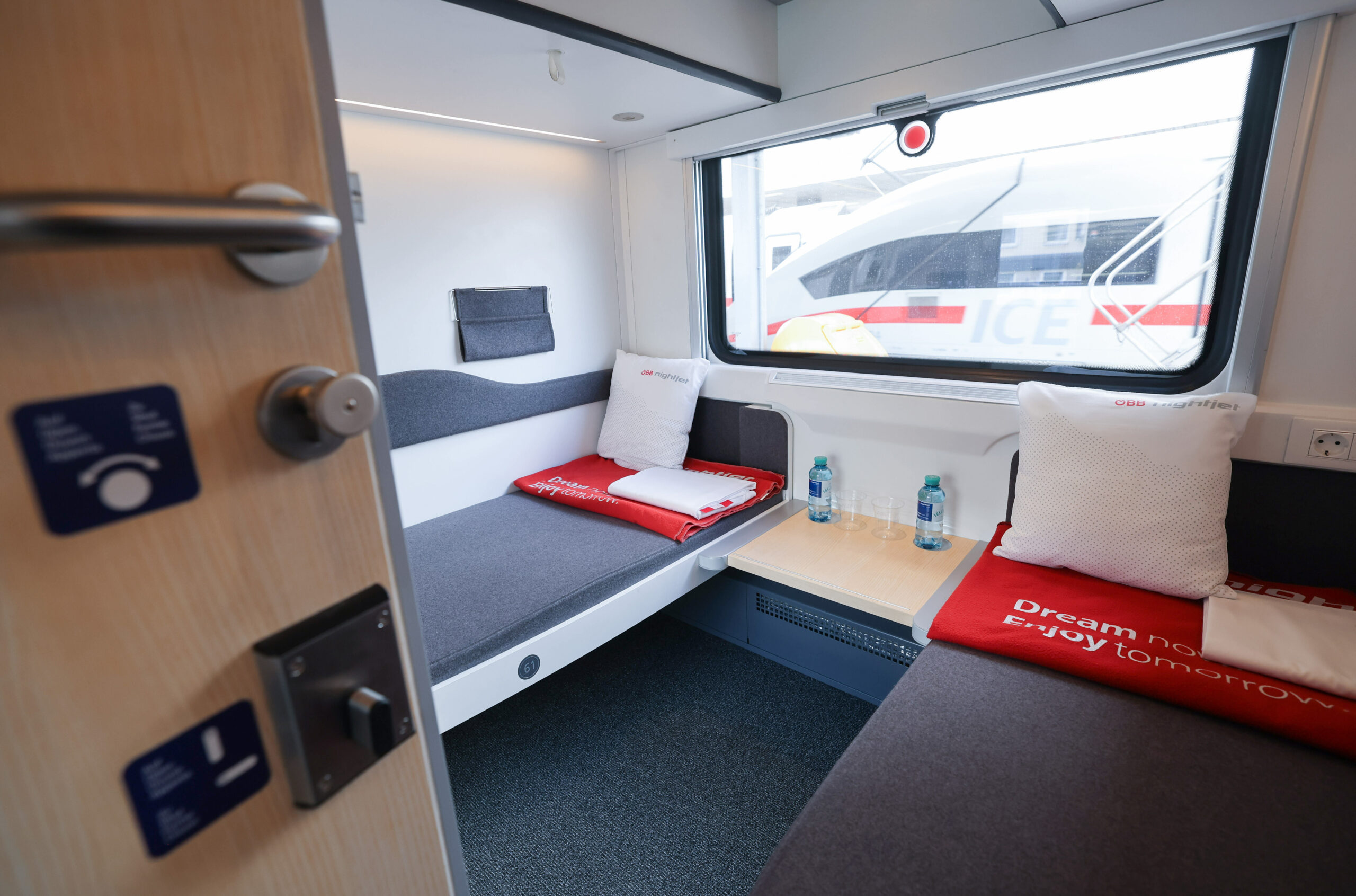 Ein Abteil im neuen «Liegewagen comfort» des Nightjet der Österreichischen Bundesbahn