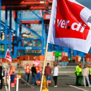 Streik im Hafen.