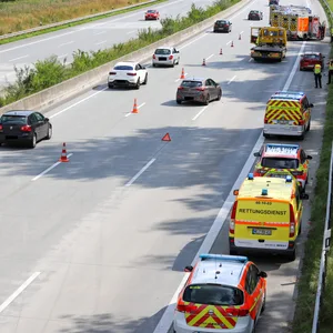 Unfallstelle A7 Richtung Hamburg