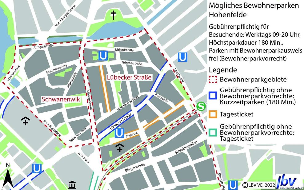 Zwei neue Bewohnerparkgebiete plant der LBV in Hohenfelde.