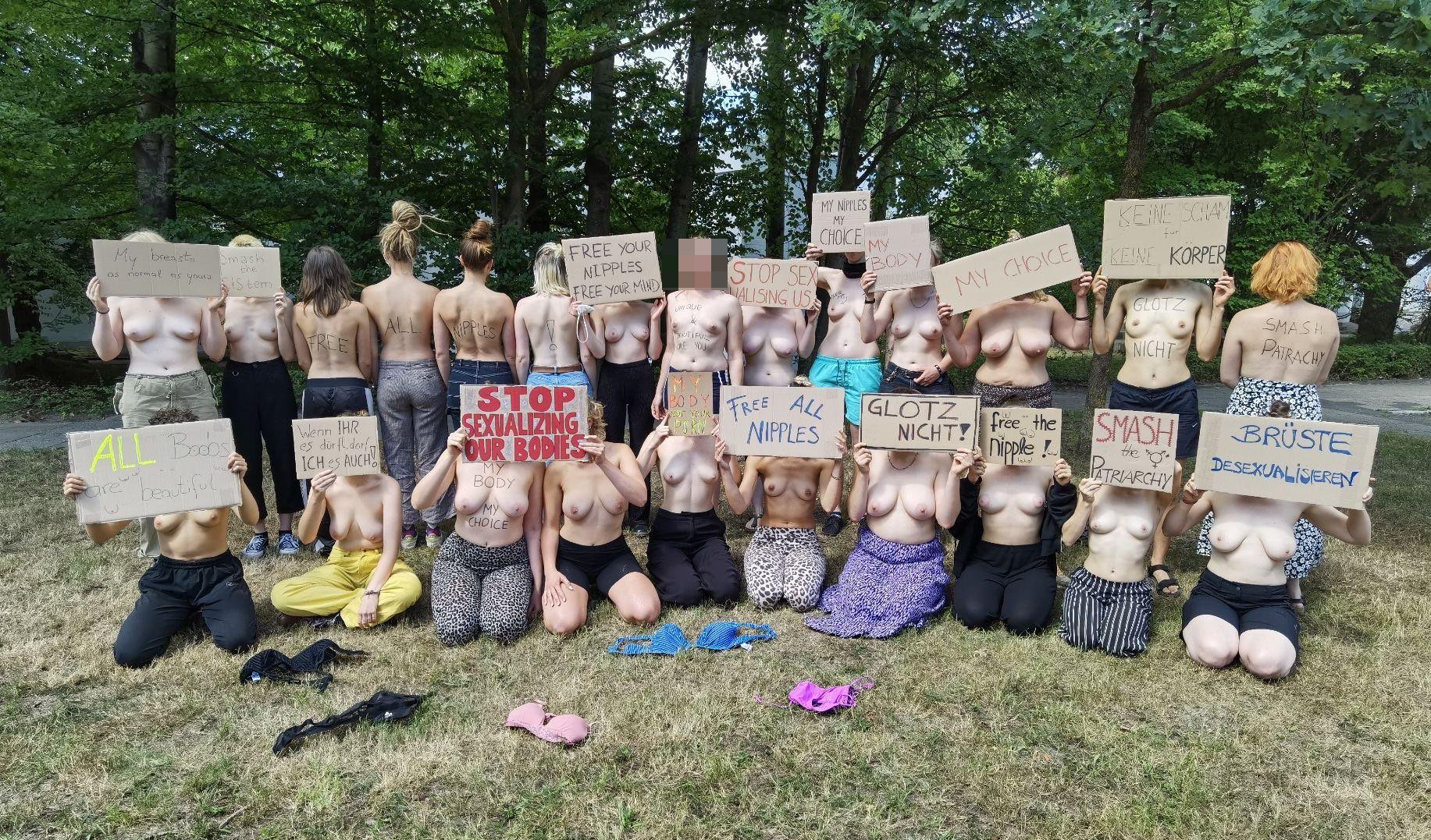 Die Protestaktion im Horner Bad.