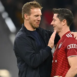 Julian Nagelsmann mit Robert Lewandowski