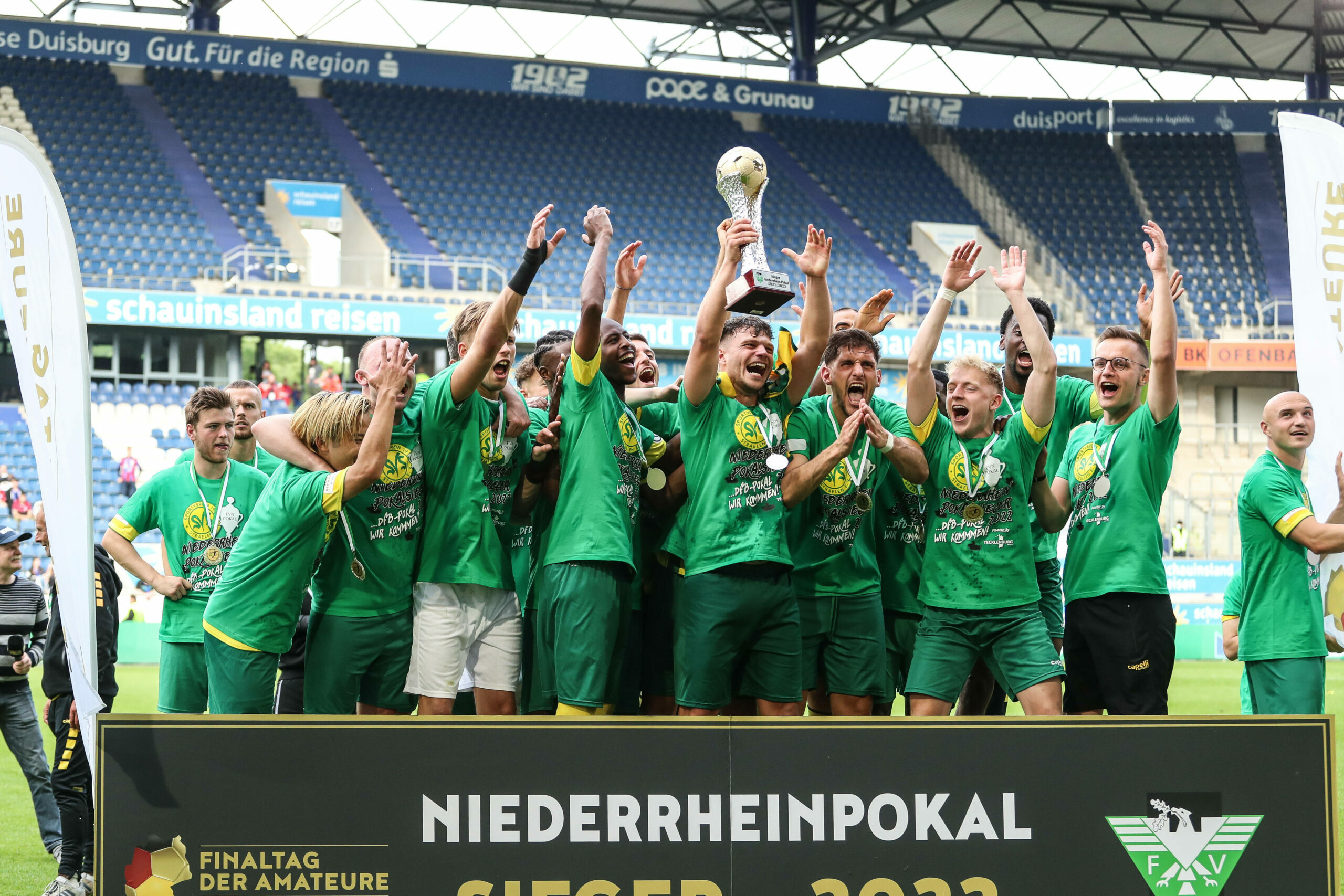 Mit dem Sieg im Niederrhein-Pokal qualifizierte sich Straelen für den DFB-Pokal – und hofft nun auf viele Fans in Duisburg.