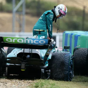 Nach einem frühen Unfall musste Sebastian Vettel die Qualifikation in Ungarn beenden.