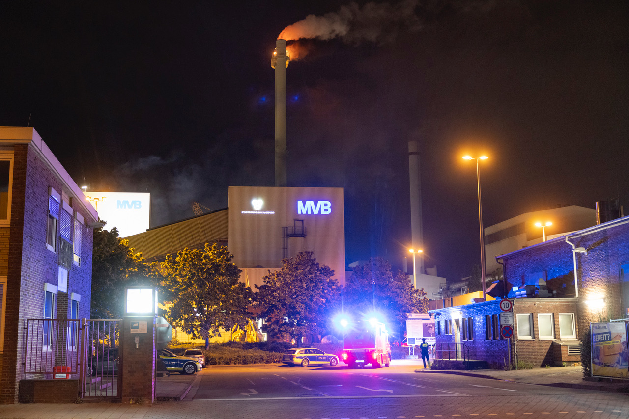 Einsatz bei der Müllverbrennungsanlage in Billbrook.