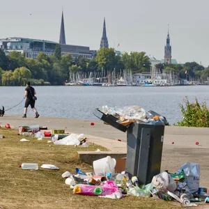 Müll an der Alster