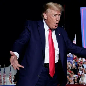 Ex-US-Präsident Donald Trump bei einer Kundgebung in Wisconsin Anfang August