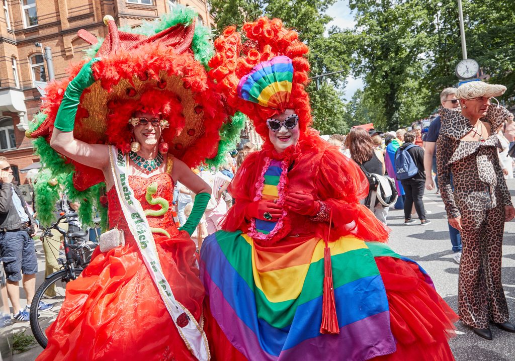 bunte Teilnehmer