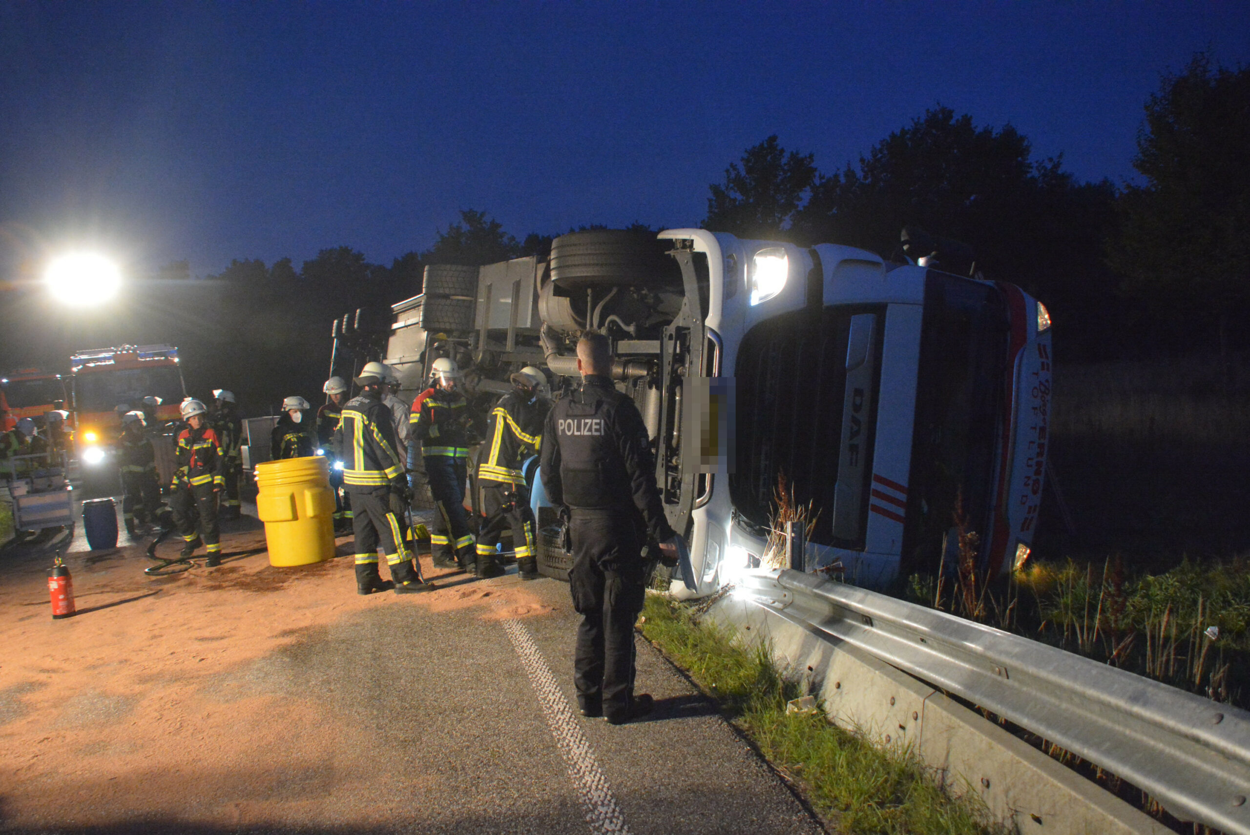 In der Nacht zum Mittwoch kam es auf der A24 zu einem Unfall.