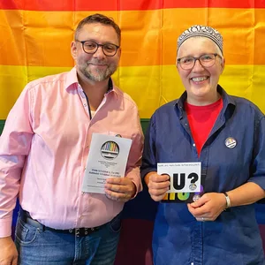 Fred Link und Andrea ZIegfeld von der Liberalen Jüdischen Gemeinde