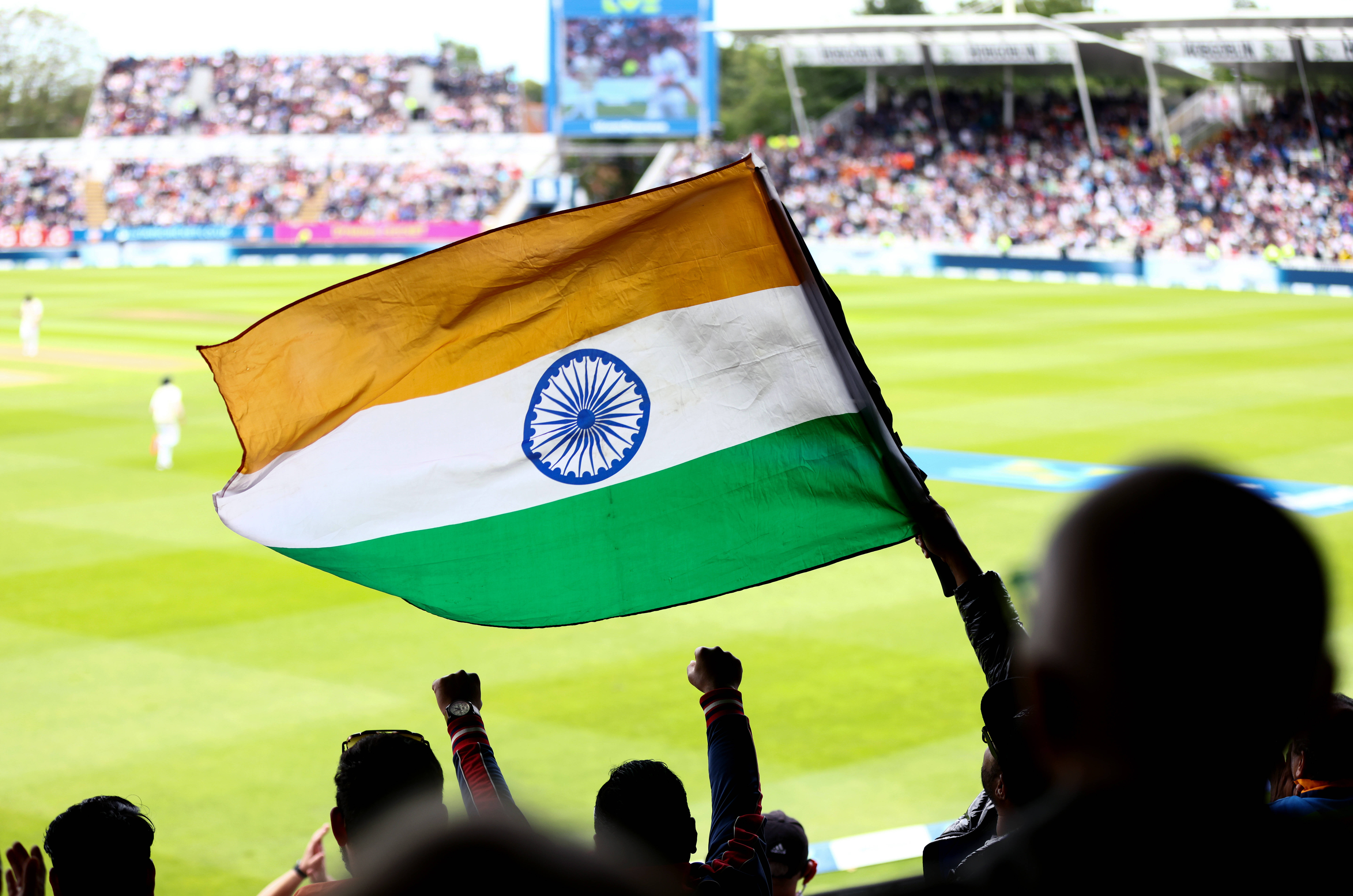 Indische Nationalflagge im Stadion