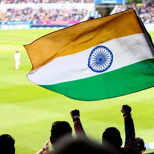 Indische Nationalflagge im Stadion