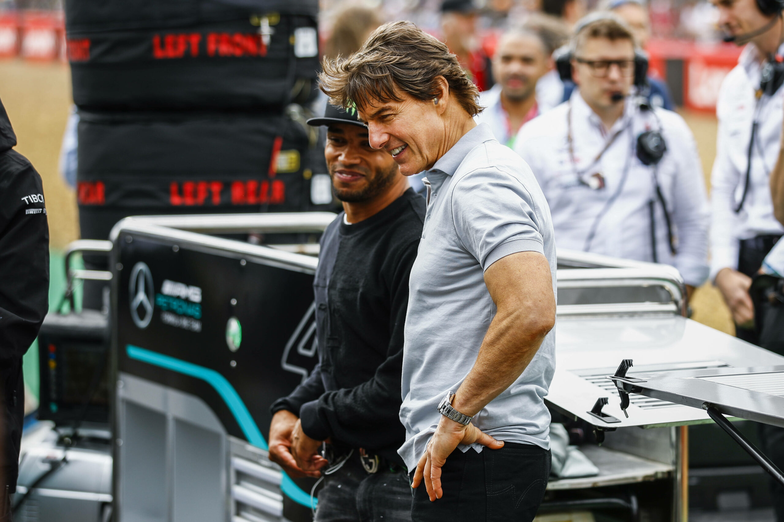 Tom Cruise und Lewis Hamilton bei Formel-1-Event