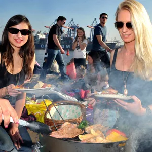 Grillen am Elbstrand
