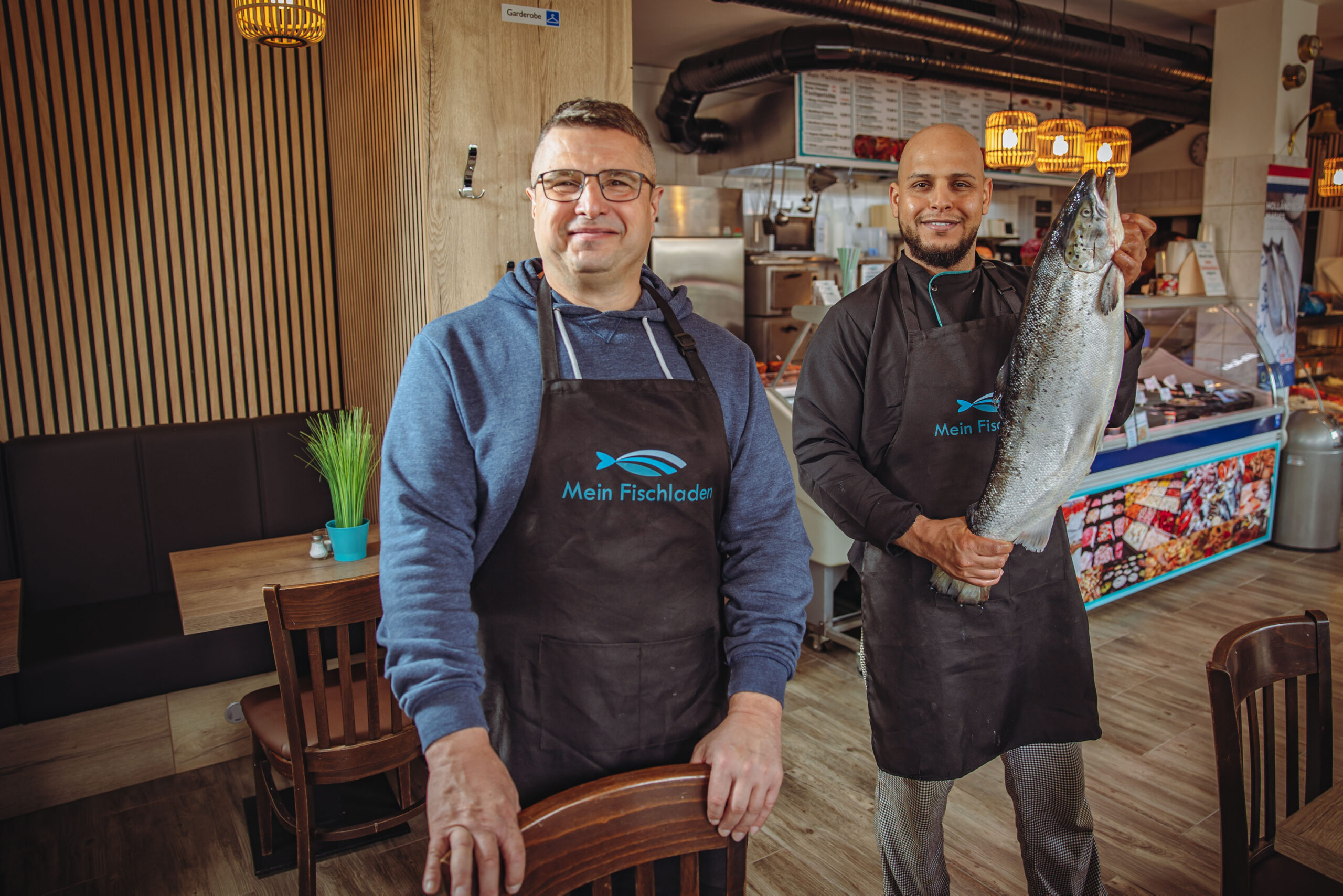 Glücklich über die Rettung; Die Inhaber von „Mein Fischladen„