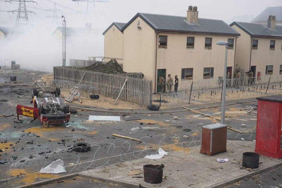 Militärischer Übungsplatz in England