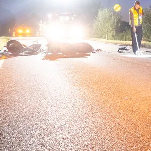 Die Unfallstelle auf der Bundesstraße 200.