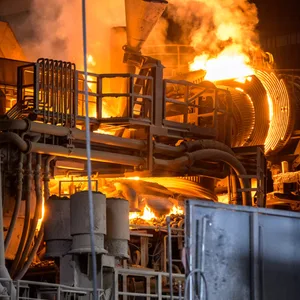 Ein Elektrolichtbogenofen auf dem Gelände eines Stahlwerks des Unternehmens ArcelorMittal GmbH. Wegen der Energiekrise kommt es jetzt zu Produktionseinschränkungen in Hamburg und Bremen.