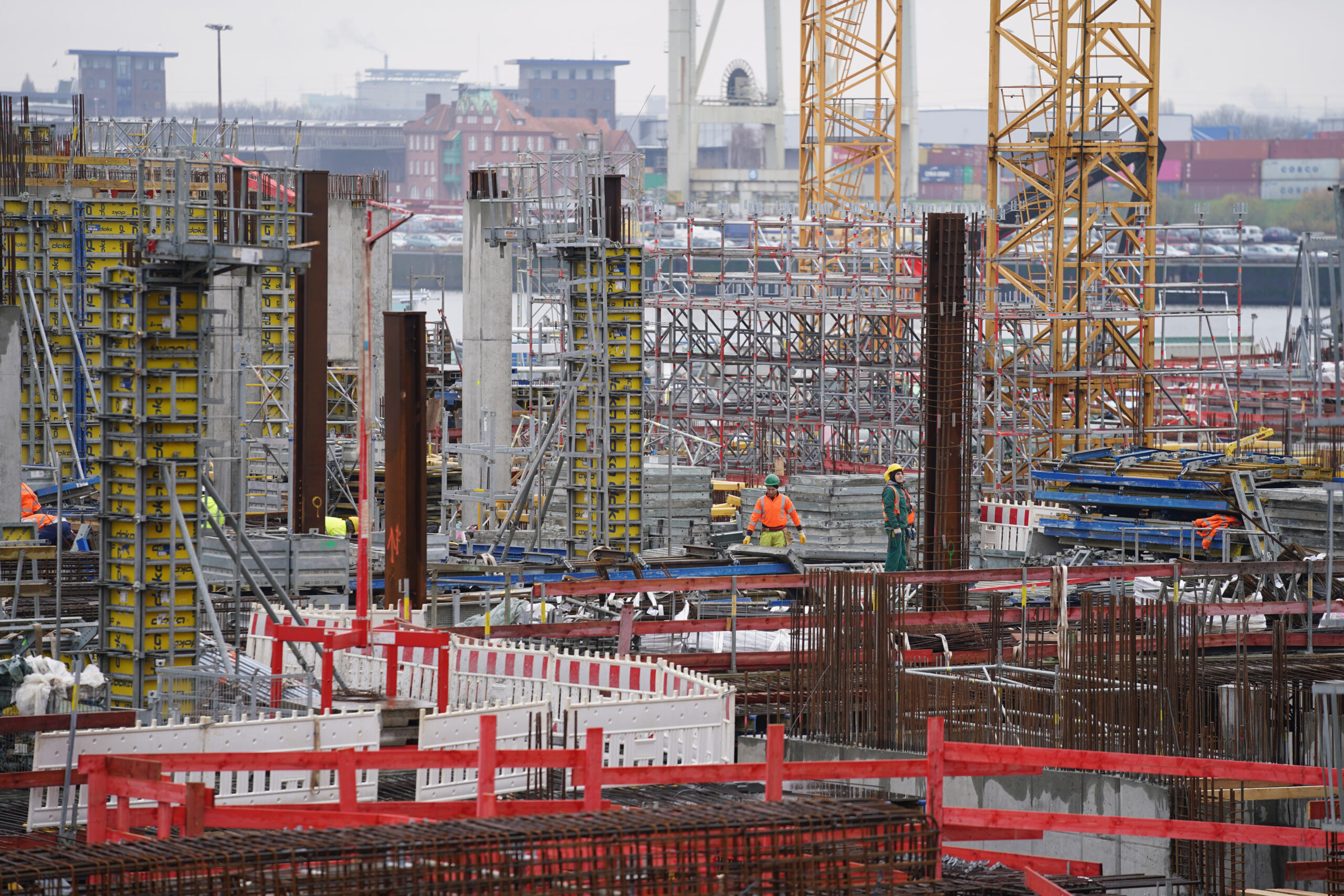 Eine Baustelle in Hamburg.