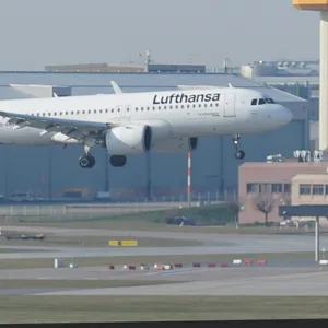 Eine Maschine der Lufthansa landet auf dem Flughafen Hamburg. (Archivbild)