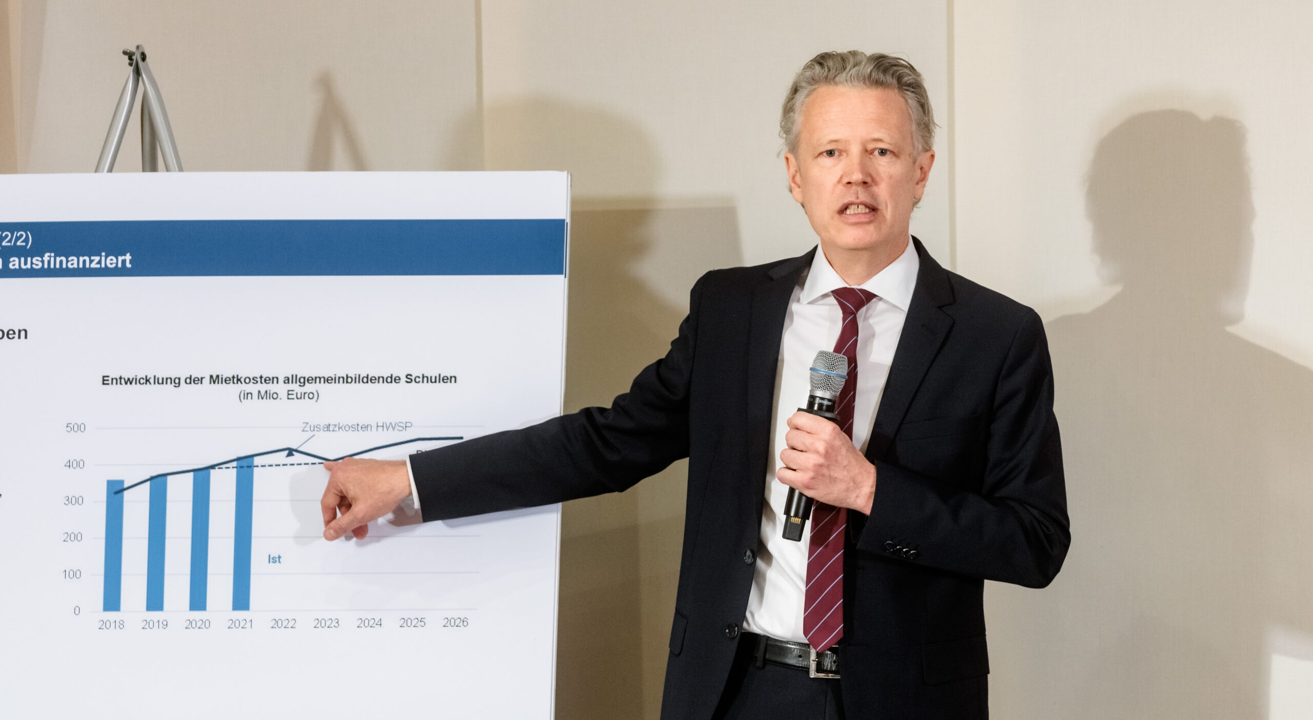 Philipp Häfner, Direktor des Hamburger Rechnungshofs, spricht auf einer Pressekonferenz zur „Haushaltslage 2022“.