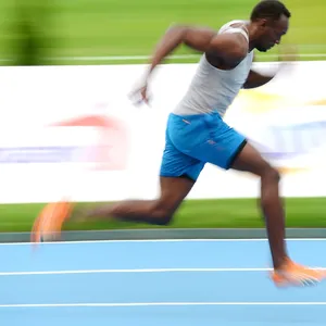 Sprint-Star Usain Bolt beim Training (Archivbild).