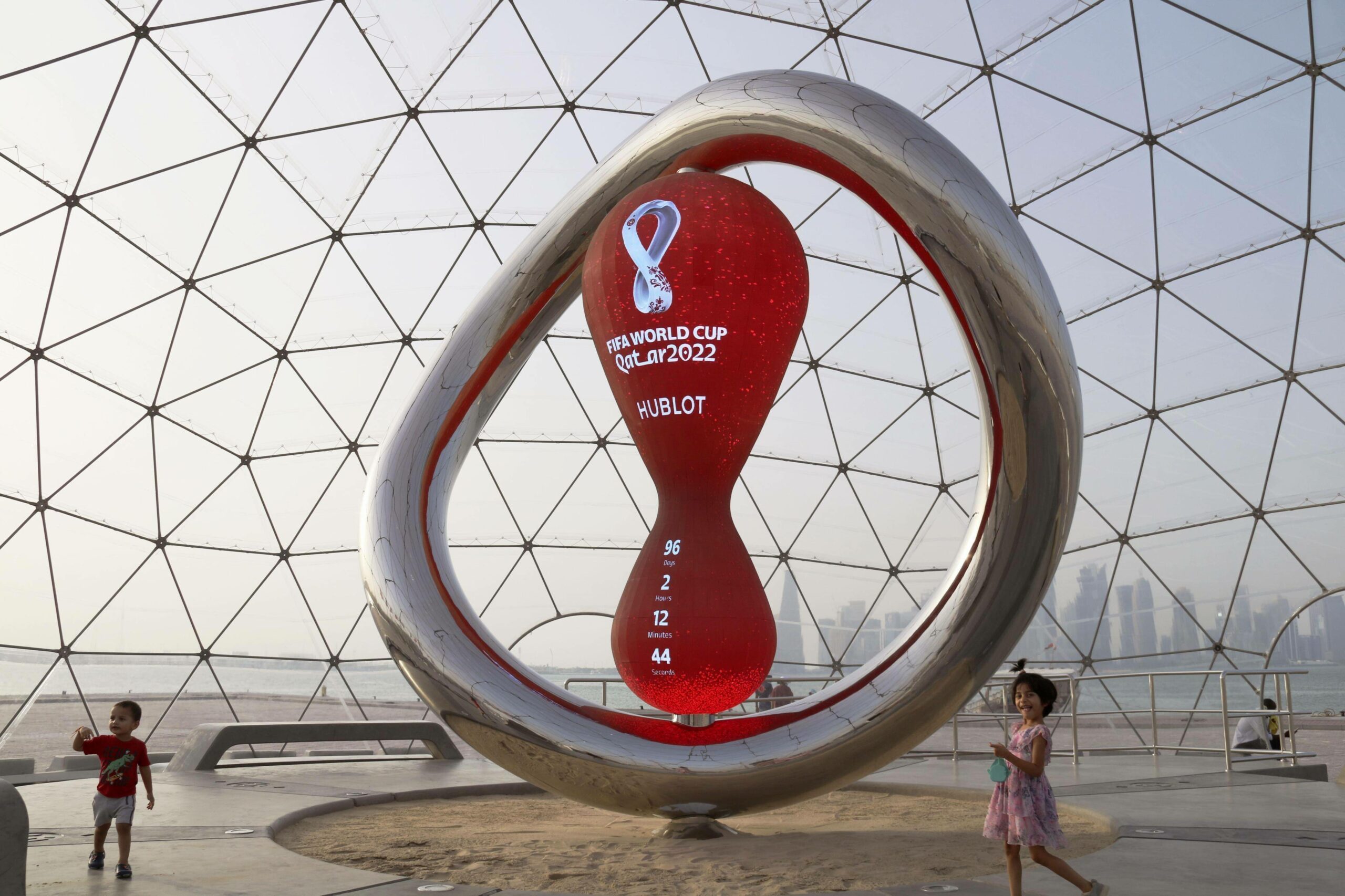 Countdown-Clock für die WM in Katar