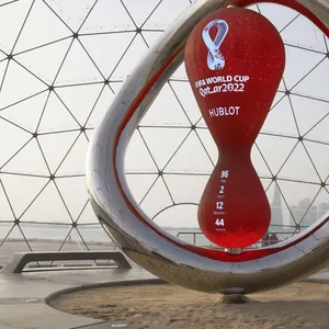 Countdown-Clock für die WM in Katar