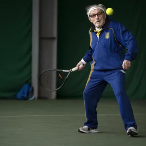 Leonid Stanislavskyi spielt Tennis