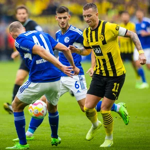 BVB-Kapitän Marco Reus (r.) verletzte sich im Revierderby gegen Schalke am Sprunggelenk.