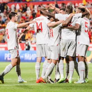 Schweizer Profis jubeln gegen Spanien