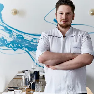 Sternekoch Stefan Fäth in seinem Restaurant „Jellyfish“ in Eimsbüttel