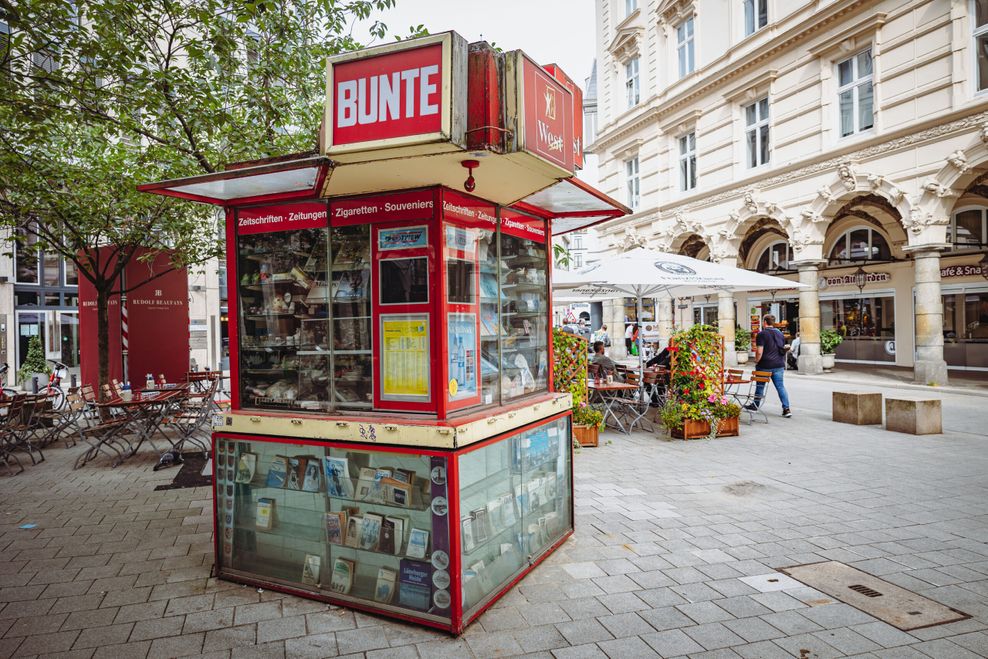 Ein Relikt aus der Vergangenheit: Der verlassene Kiosk an den Colonnaden.