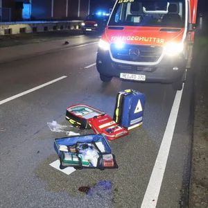 Einsatz der Polizei und Rettungsdienst.