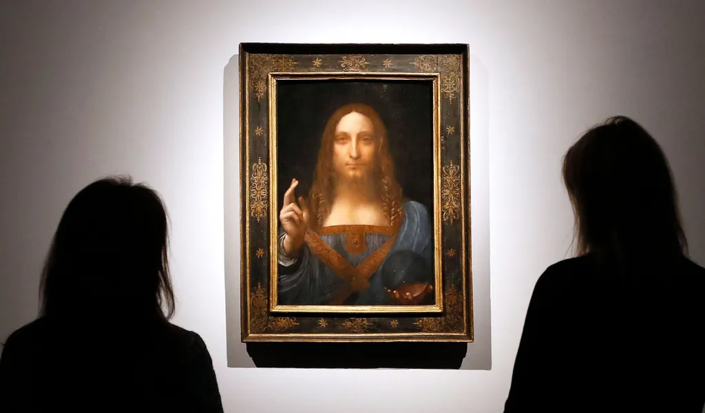 Das Gemälde „Salvator Mundi“ im Auktionshaus Christie‘s. Wo befindet es sich heute?