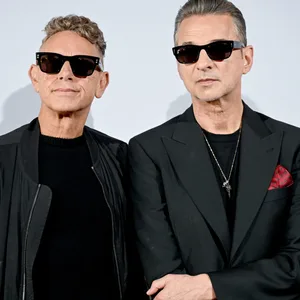 Martin L. Gore (l.) und Dave Gahan am Dienstag in Berlin