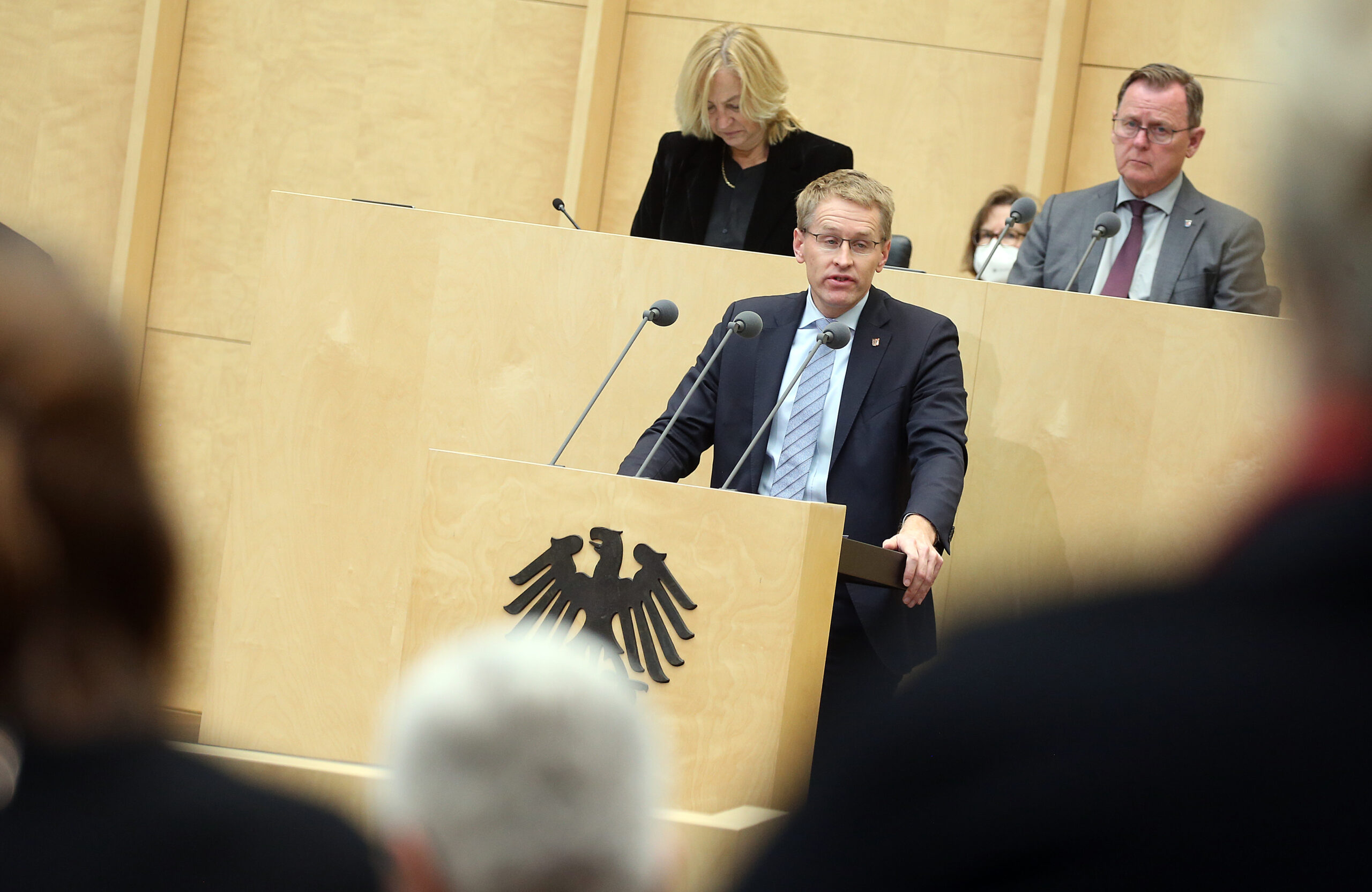 Daniel Günther (CDU), Ministerpräsident in Schleswig-Holstein, spricht im Bundesrat in der Debatte um das Energiesicherungsgesetz.