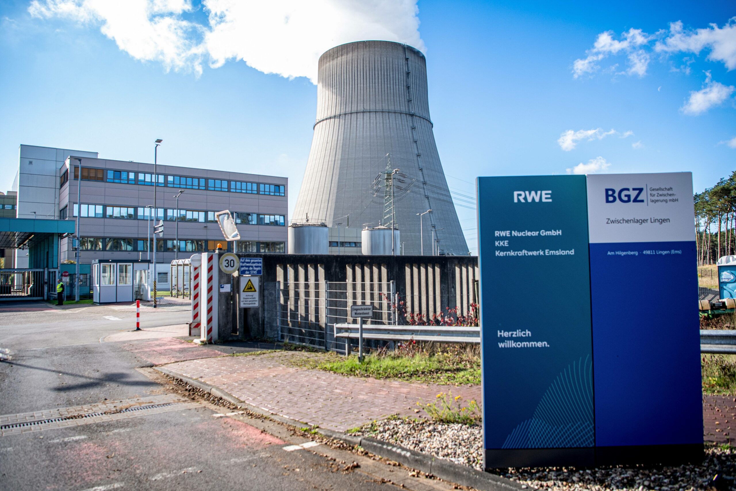 Eingang des AKW Emsland in Lingen