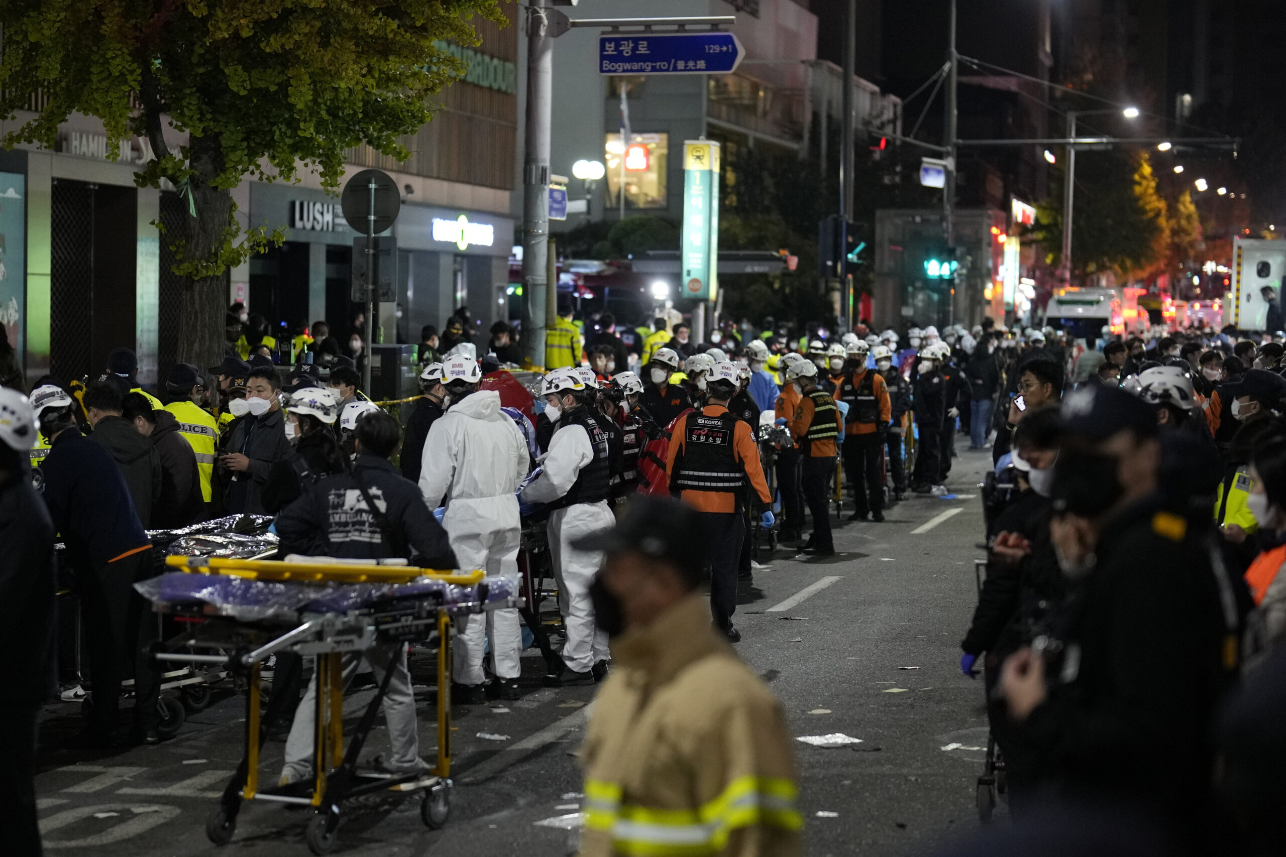 Rettungskräfte in Seoul