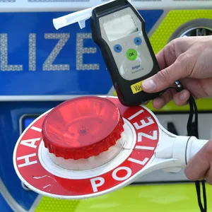 Promilletest der Polizei