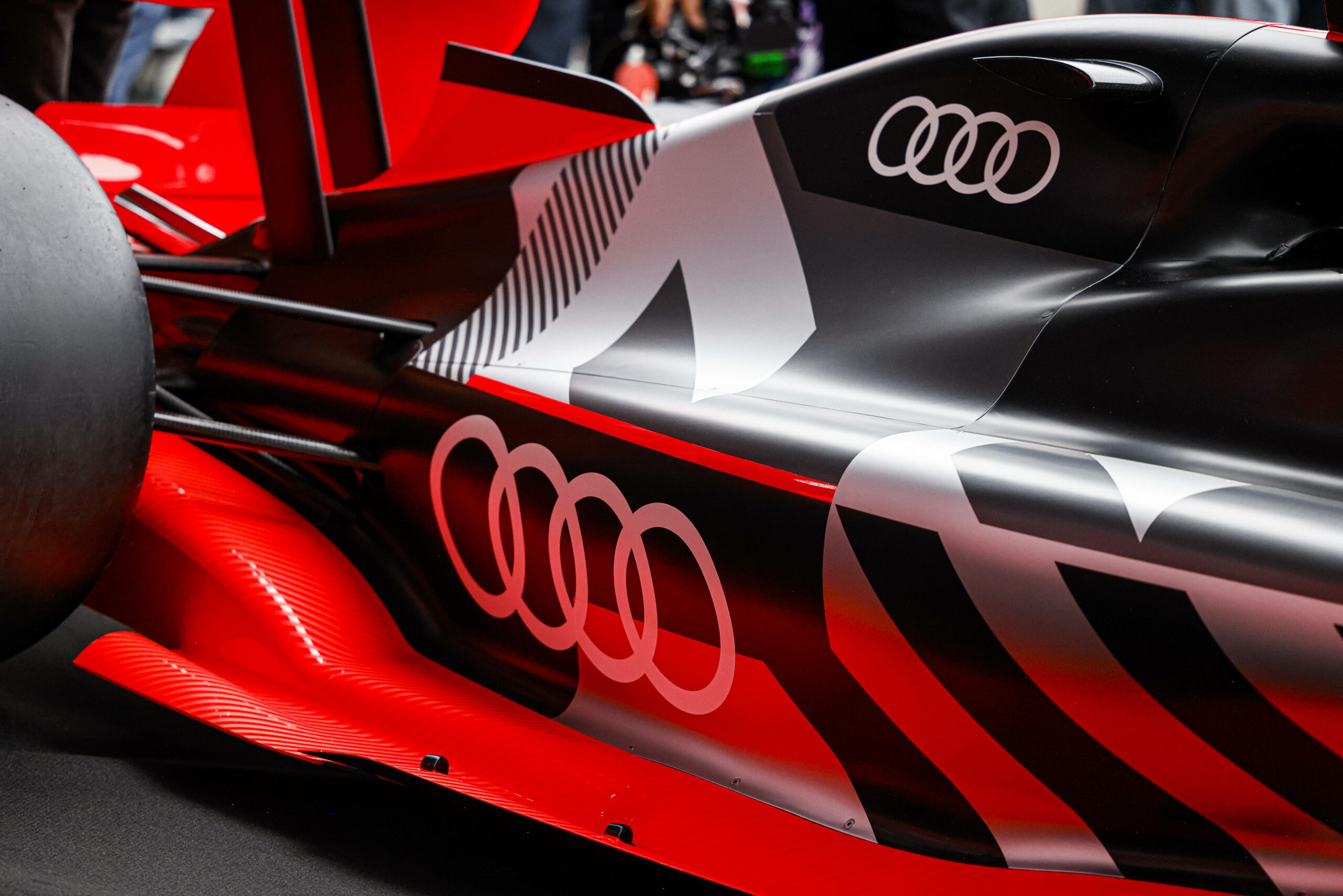 Audi-Logo auf dem Sauber-Auto